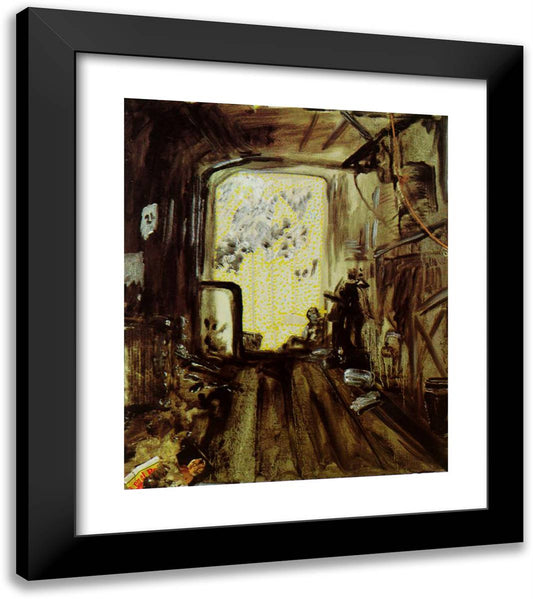 The Truck (We'Ll Be Arriving Later, About Five O'Clock) 20x23 Black Modern Wood Framed Art Print Poster by Dali, Salvador