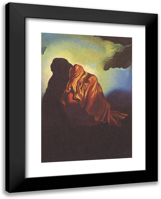 The Veiled Heart 19x24 Black Modern Wood Framed Art Print Poster by Dali, Salvador