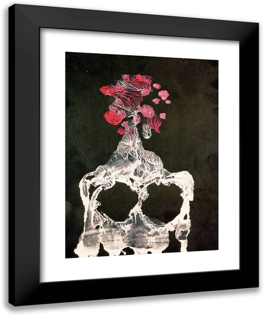 The Vertebrate Grotto - Transfer Series 20x24 Black Modern Wood Framed Art Print Poster by Dali, Salvador