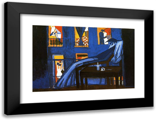 The Voyeur 24x18 Black Modern Wood Framed Art Print Poster by Dali, Salvador