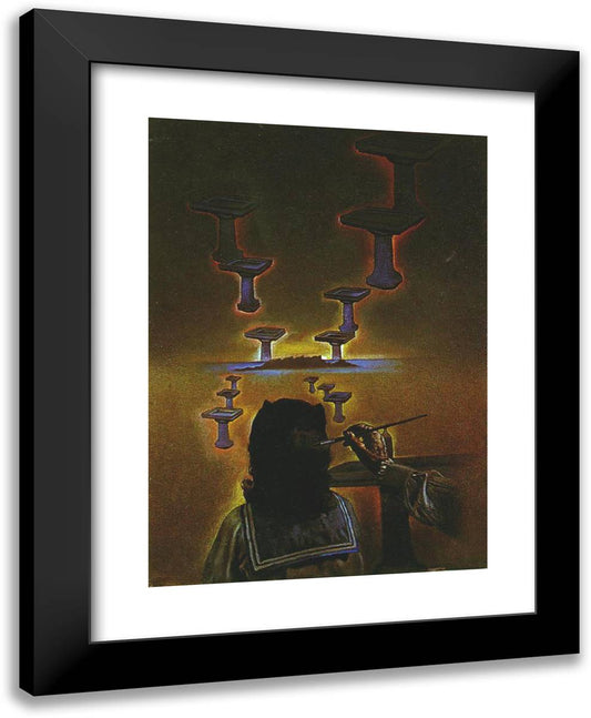The Wash Basin 19x24 Black Modern Wood Framed Art Print Poster by Dali, Salvador