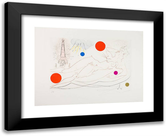 The Water Tower 24x20 Black Modern Wood Framed Art Print Poster by Dali, Salvador