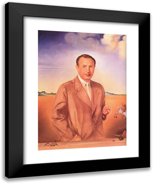 They Were There 19x24 Black Modern Wood Framed Art Print Poster by Dali, Salvador