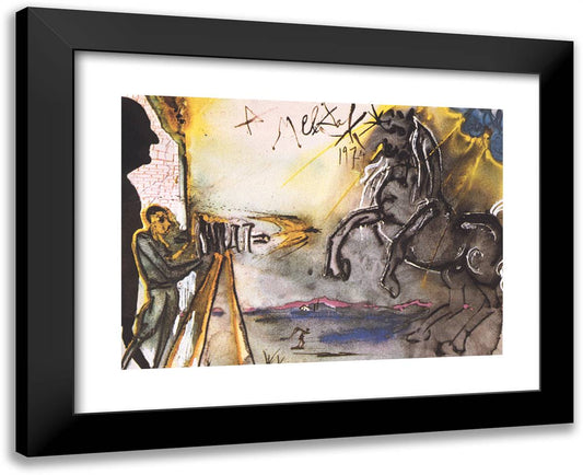 To Meli 24x20 Black Modern Wood Framed Art Print Poster by Dali, Salvador