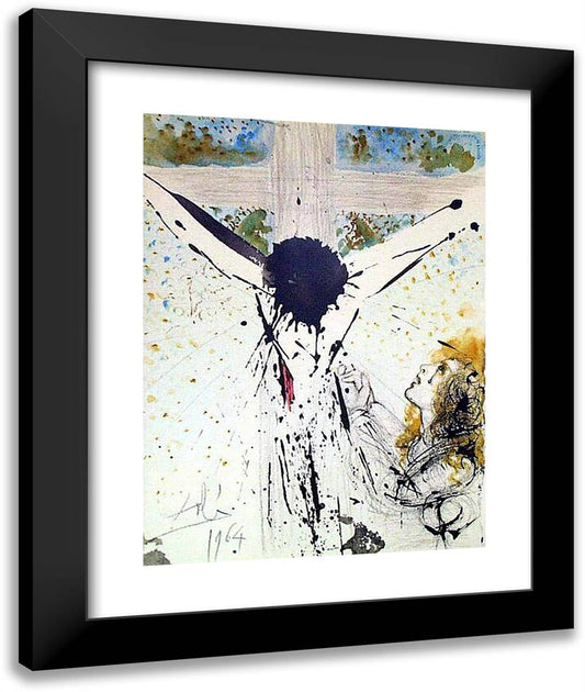 Tolle, Tolle, Crucifige Eum (John 1915) 20x24 Black Modern Wood Framed Art Print Poster by Dali, Salvador