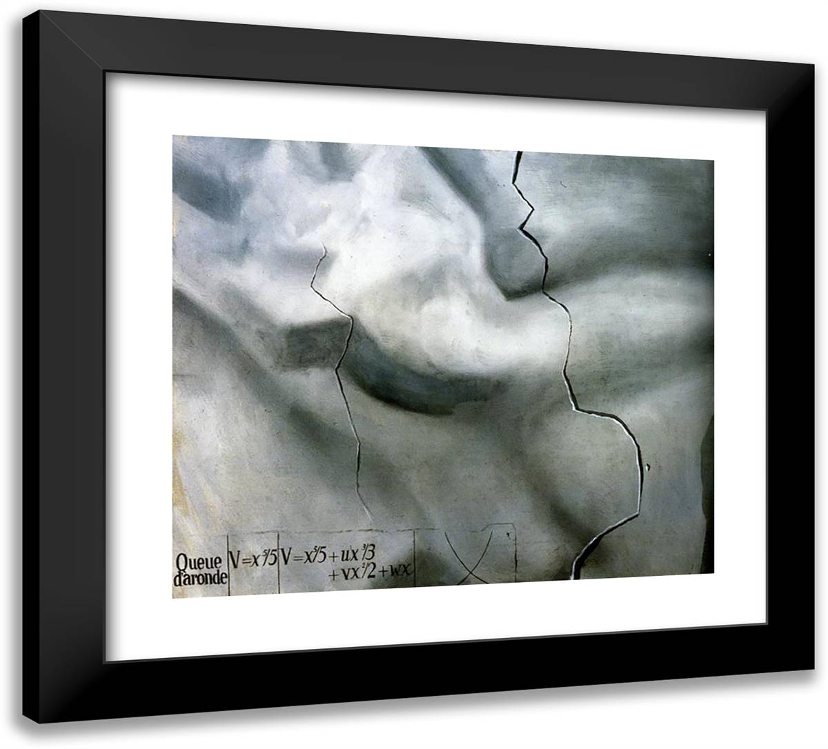Topological Abduction of Europe - Homage to Rene Thom 22x20 Black Modern Wood Framed Art Print Poster by Dali, Salvador
