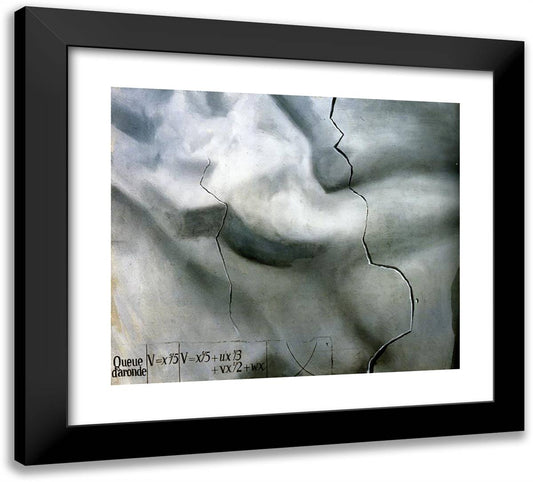 Topological Abduction of Europe - Homage to Rene Thom 22x20 Black Modern Wood Framed Art Print Poster by Dali, Salvador