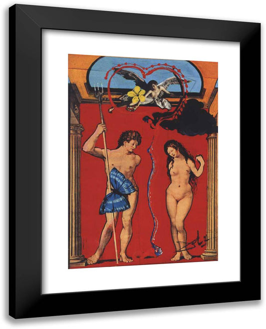 Triomphe De L'Amour 19x24 Black Modern Wood Framed Art Print Poster by Dali, Salvador