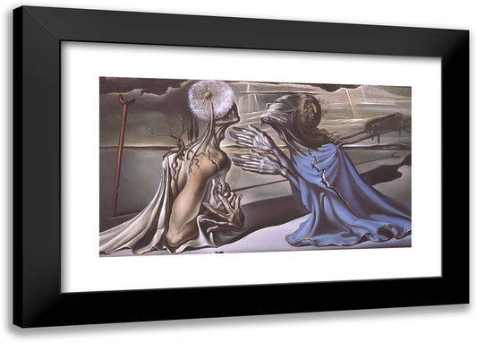Tristan and Isolde 24x17 Black Modern Wood Framed Art Print Poster by Dali, Salvador