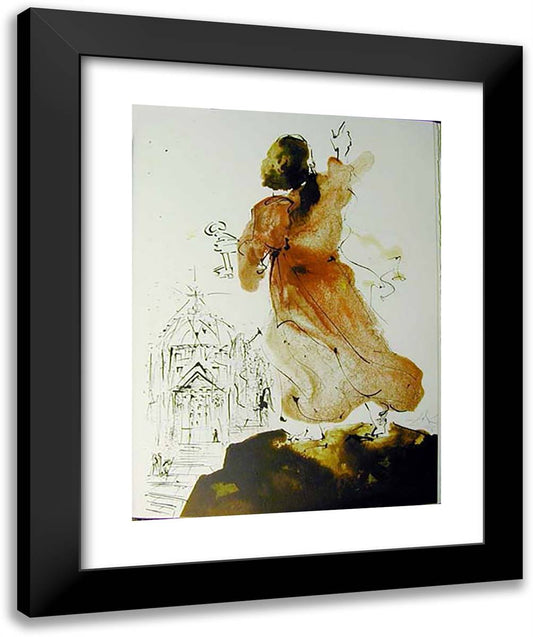 Tu Est Petrus (Mathew 1615F) 20x24 Black Modern Wood Framed Art Print Poster by Dali, Salvador