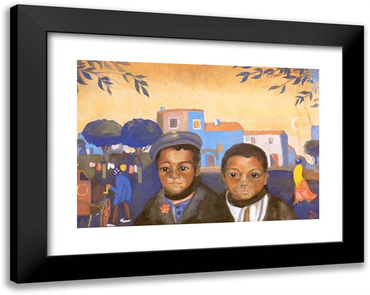 Two Gypsy Lads 24x19 Black Modern Wood Framed Art Print Poster by Dali, Salvador