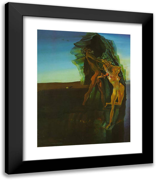 Untided (William Tell and Gradiva) 20x23 Black Modern Wood Framed Art Print Poster by Dali, Salvador