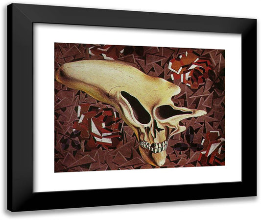 Untitled - Death Outside the Head - Paul Eluard 24x20 Black Modern Wood Framed Art Print Poster by Dali, Salvador