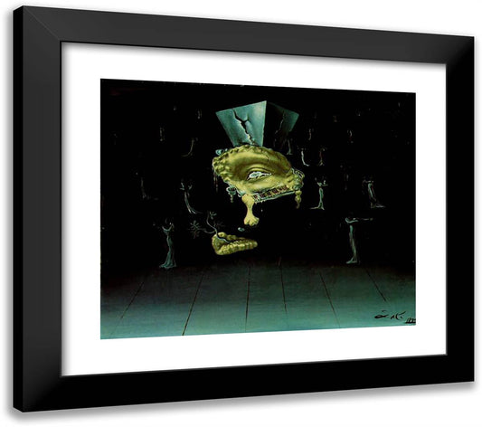 Untitled - Design for the Ball in the Dream Sequence in 'spellbound' 23x20 Black Modern Wood Framed Art Print Poster by Dali, Salvador