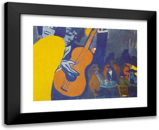 Untitled - Scene in a Cabaret in Madrid 24x20 Black Modern Wood Framed Art Print Poster by Dali, Salvador
