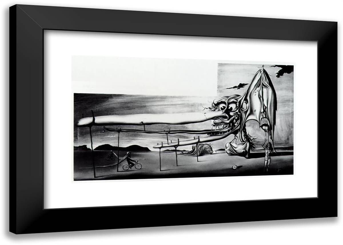 Untitled - the Seven Arts 24x17 Black Modern Wood Framed Art Print Poster by Dali, Salvador