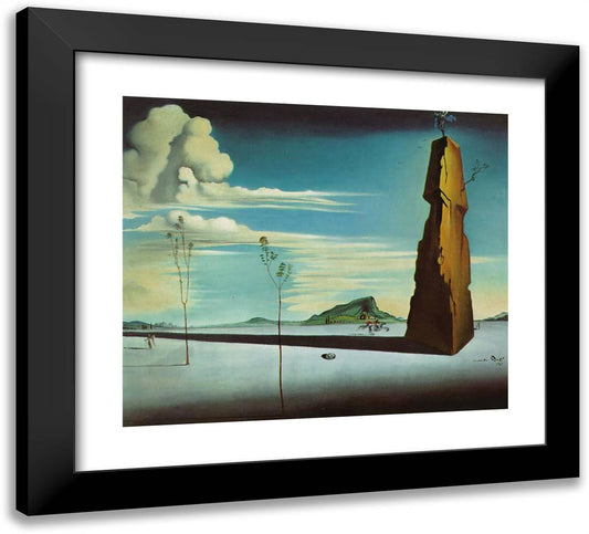 Untitled (Landscape) 22x20 Black Modern Wood Framed Art Print Poster by Dali, Salvador