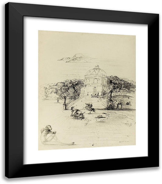 Untitled (Self-Portrait Hidden in a Landscape) 20x23 Black Modern Wood Framed Art Print Poster by Dali, Salvador