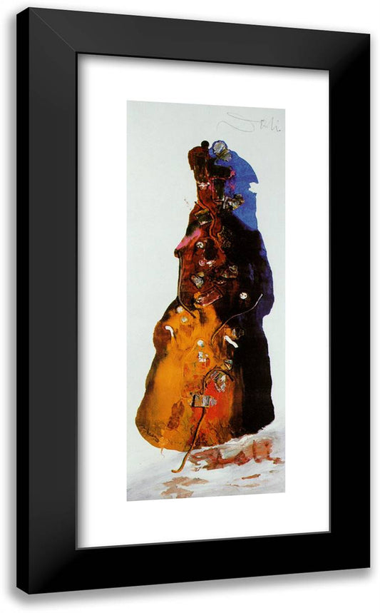 Untitled (The Lady of Avignon) 14x24 Black Modern Wood Framed Art Print Poster by Dali, Salvador