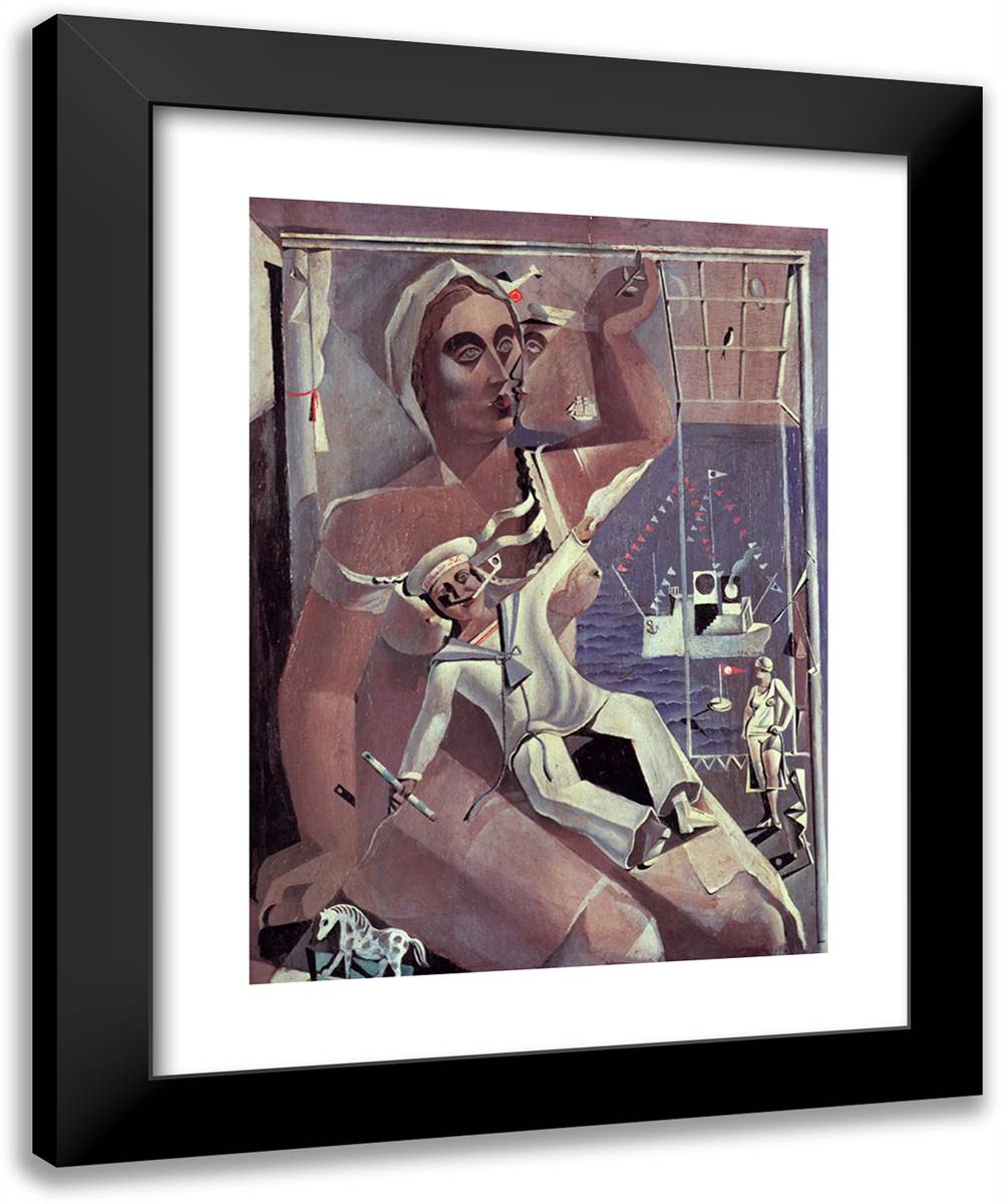 Venus and Sailor 19x24 Black Modern Wood Framed Art Print Poster by Dali, Salvador