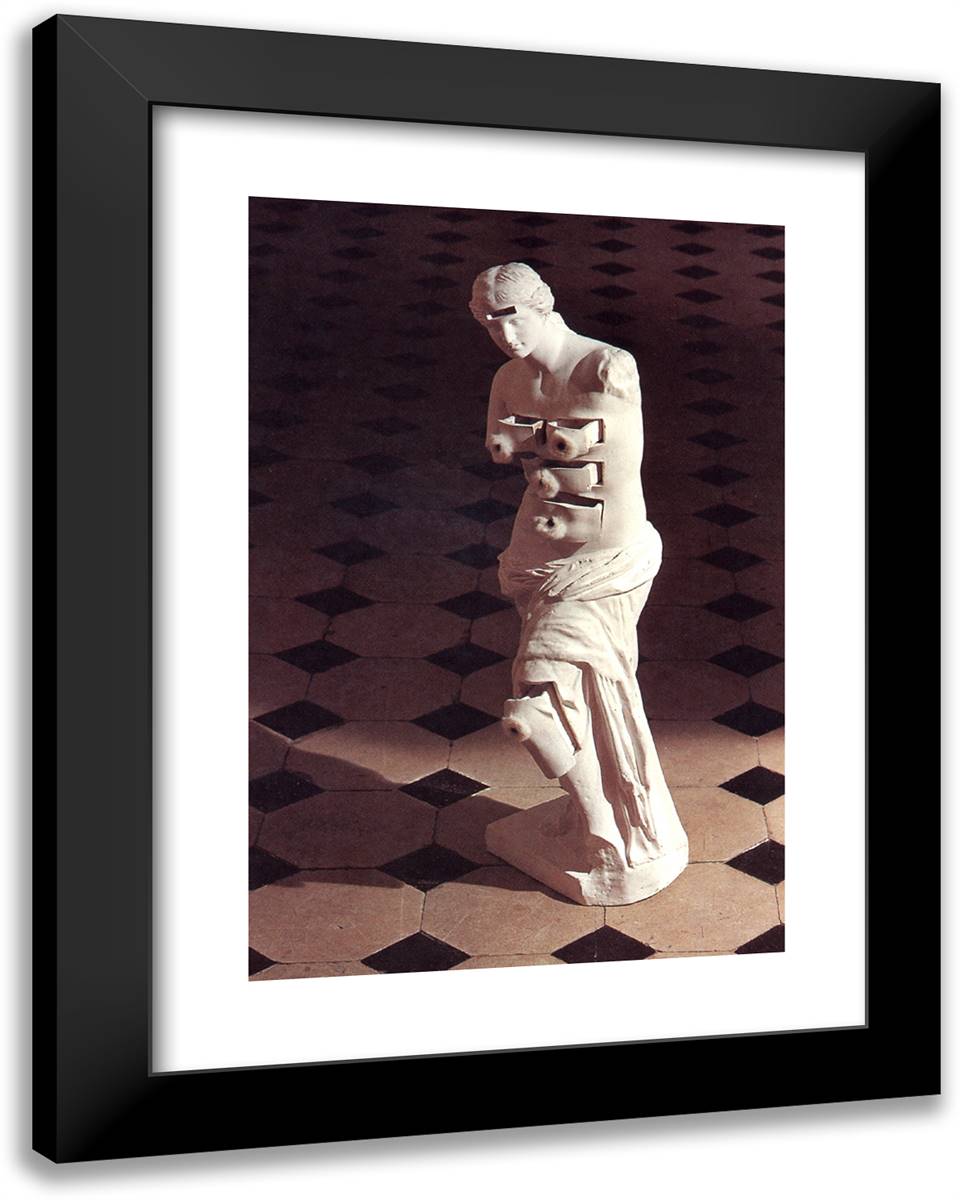 Venus De Milo with Drawers II 19x24 Black Modern Wood Framed Art Print Poster by Dali, Salvador