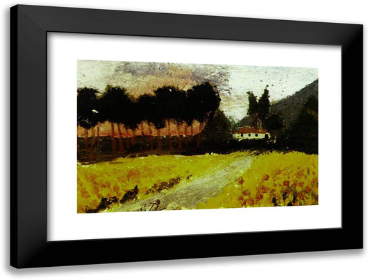 Vilabertrin 24x18 Black Modern Wood Framed Art Print Poster by Dali, Salvador