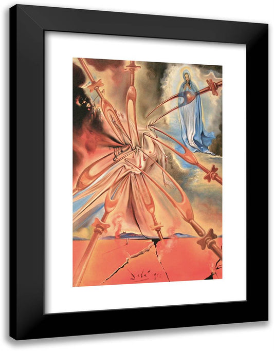 Vision of Fatima 18x24 Black Modern Wood Framed Art Print Poster by Dali, Salvador