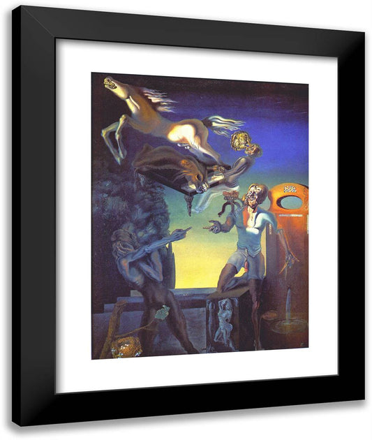 William Tell 20x24 Black Modern Wood Framed Art Print Poster by Dali, Salvador