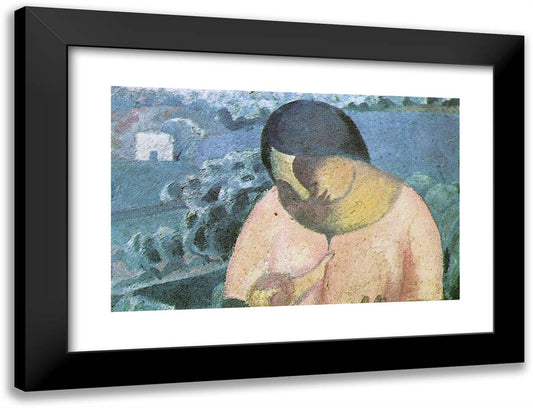 Woman Nursing Her Son 24x18 Black Modern Wood Framed Art Print Poster by Dali, Salvador