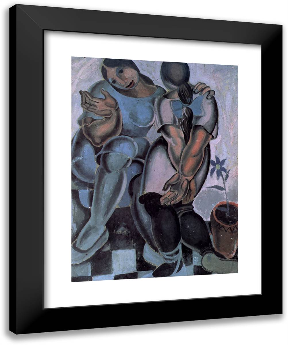 Young Women 20x24 Black Modern Wood Framed Art Print Poster by Dali, Salvador