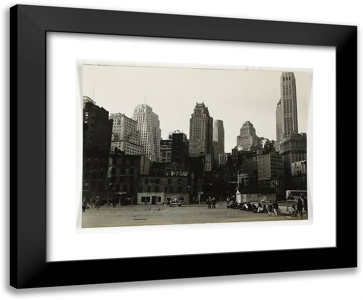 Chelsea (Cityscape) 24x20 Black Modern Wood Framed Art Print Poster by Grossman, Sid