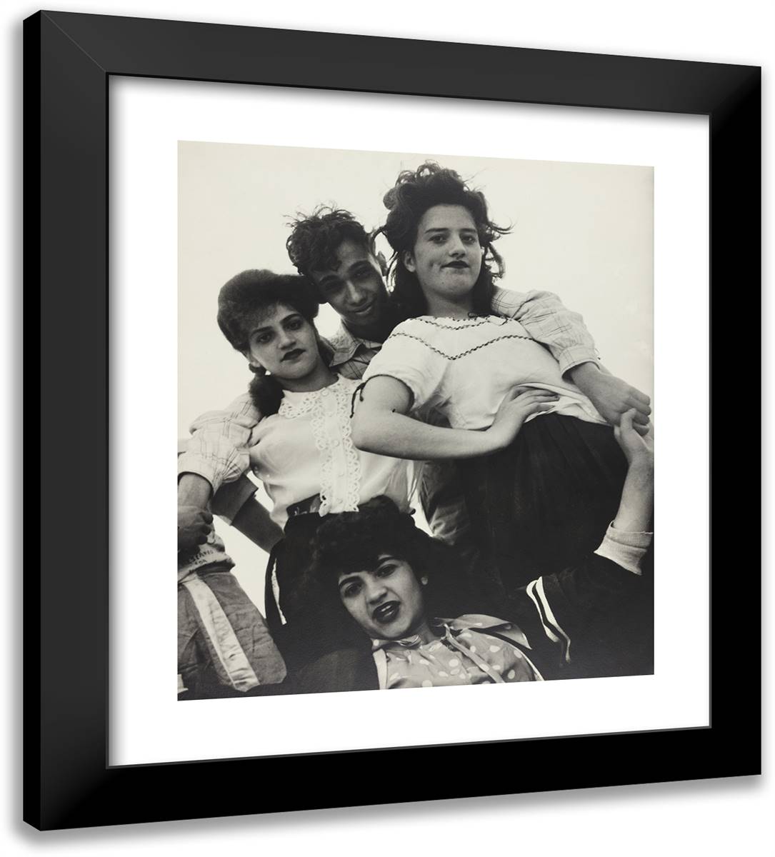 Coney Island, Ny 20x22 Black Modern Wood Framed Art Print Poster by Grossman, Sid