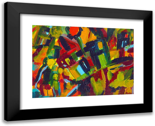 304 24x19 Black Modern Wood Framed Art Print Poster by Kandinsky, Wassily