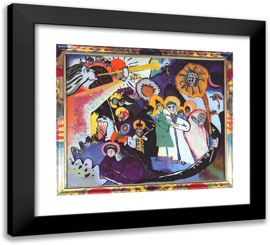 All Saints Day I 22x20 Black Modern Wood Framed Art Print Poster by Kandinsky, Wassily