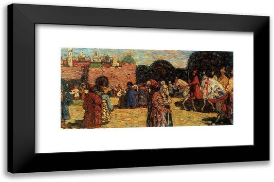 Ancient Russia 24x16 Black Modern Wood Framed Art Print Poster by Kandinsky, Wassily