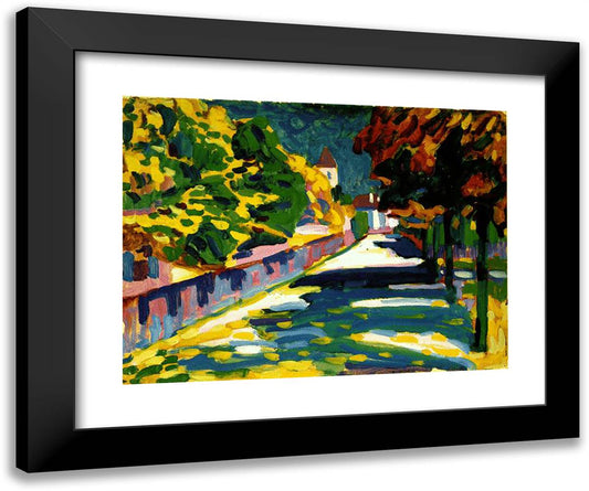 Autumn in Bavaria 24x20 Black Modern Wood Framed Art Print Poster by Kandinsky, Wassily