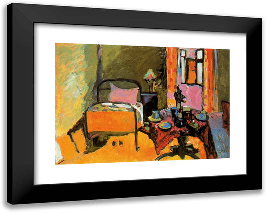 Bedroom in Aintmillerstrasse 24x19 Black Modern Wood Framed Art Print Poster by Kandinsky, Wassily