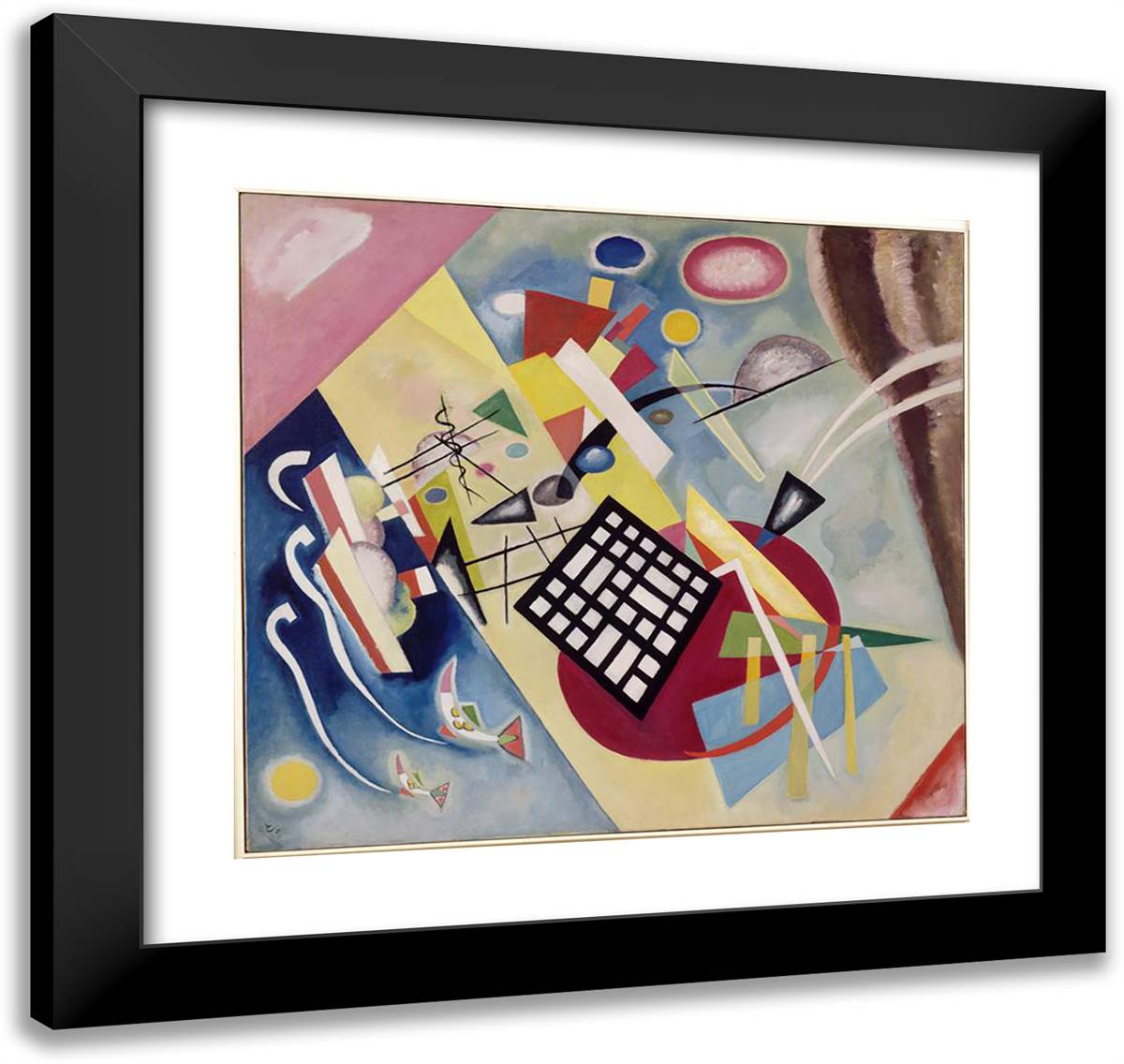 Black Frame 21x20 Black Modern Wood Framed Art Print Poster by Kandinsky, Wassily