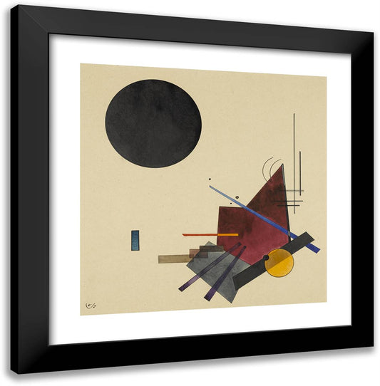 Black Relationship 20x20 Black Modern Wood Framed Art Print Poster by Kandinsky, Wassily