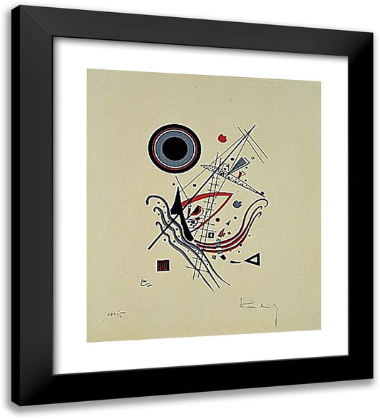 Blue 20x22 Black Modern Wood Framed Art Print Poster by Kandinsky, Wassily