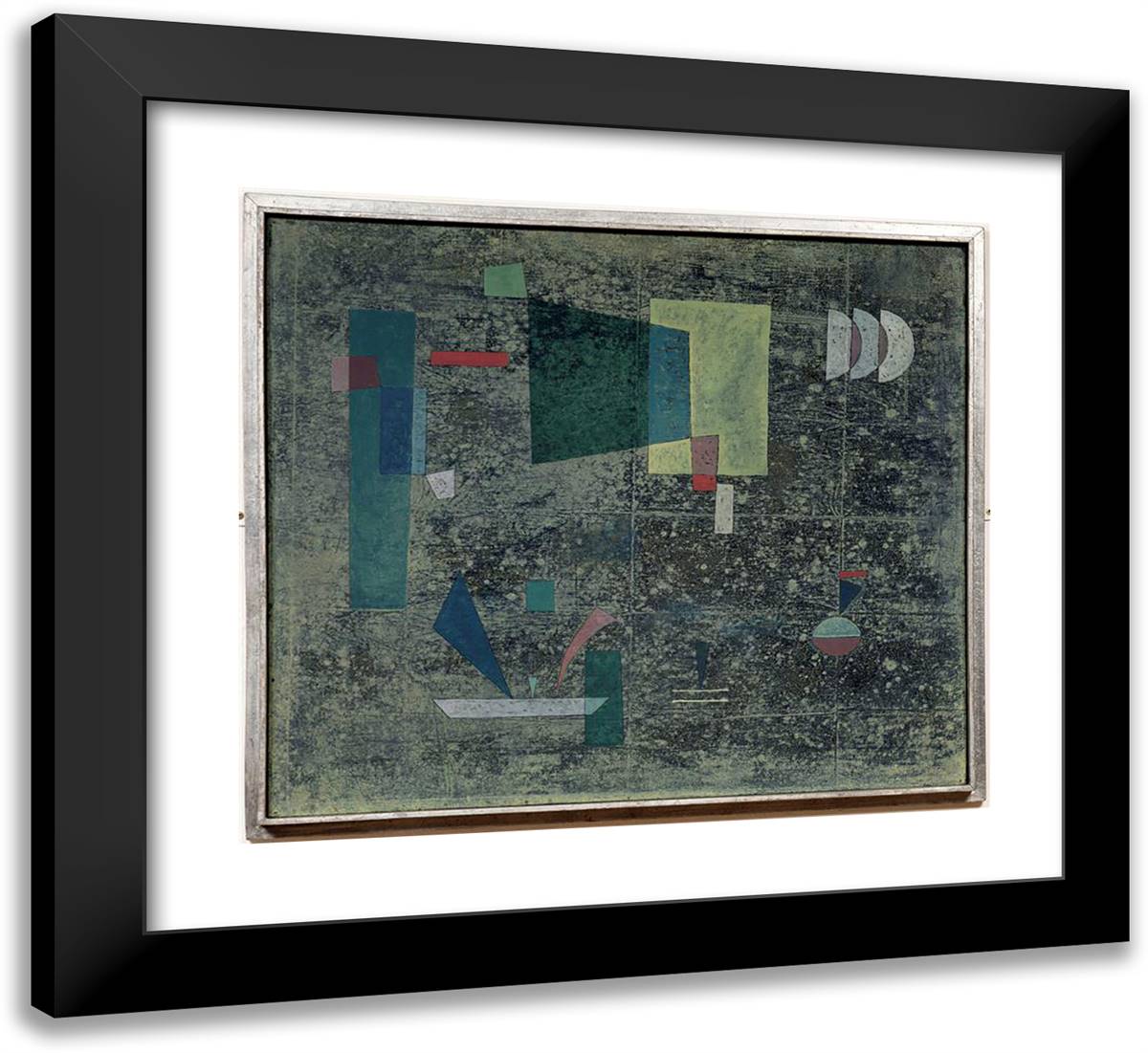 Circulation Slowed 22x20 Black Modern Wood Framed Art Print Poster by Kandinsky, Wassily