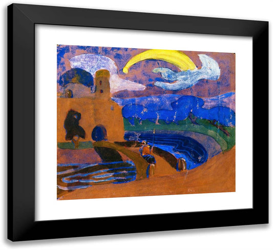 Comet 22x20 Black Modern Wood Framed Art Print Poster by Kandinsky, Wassily