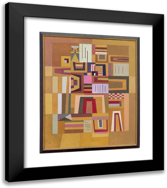 Compensation Rose 20x23 Black Modern Wood Framed Art Print Poster by Kandinsky, Wassily