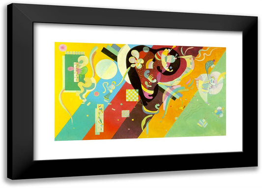 Composition IX 24x17 Black Modern Wood Framed Art Print Poster by Kandinsky, Wassily