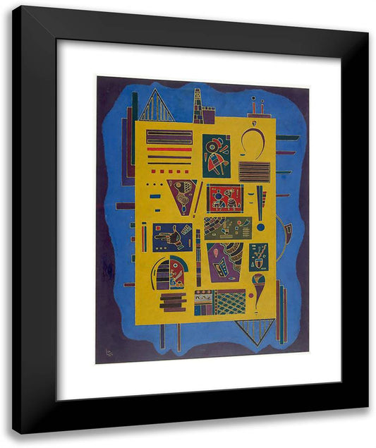 Conglomerat 20x24 Black Modern Wood Framed Art Print Poster by Kandinsky, Wassily