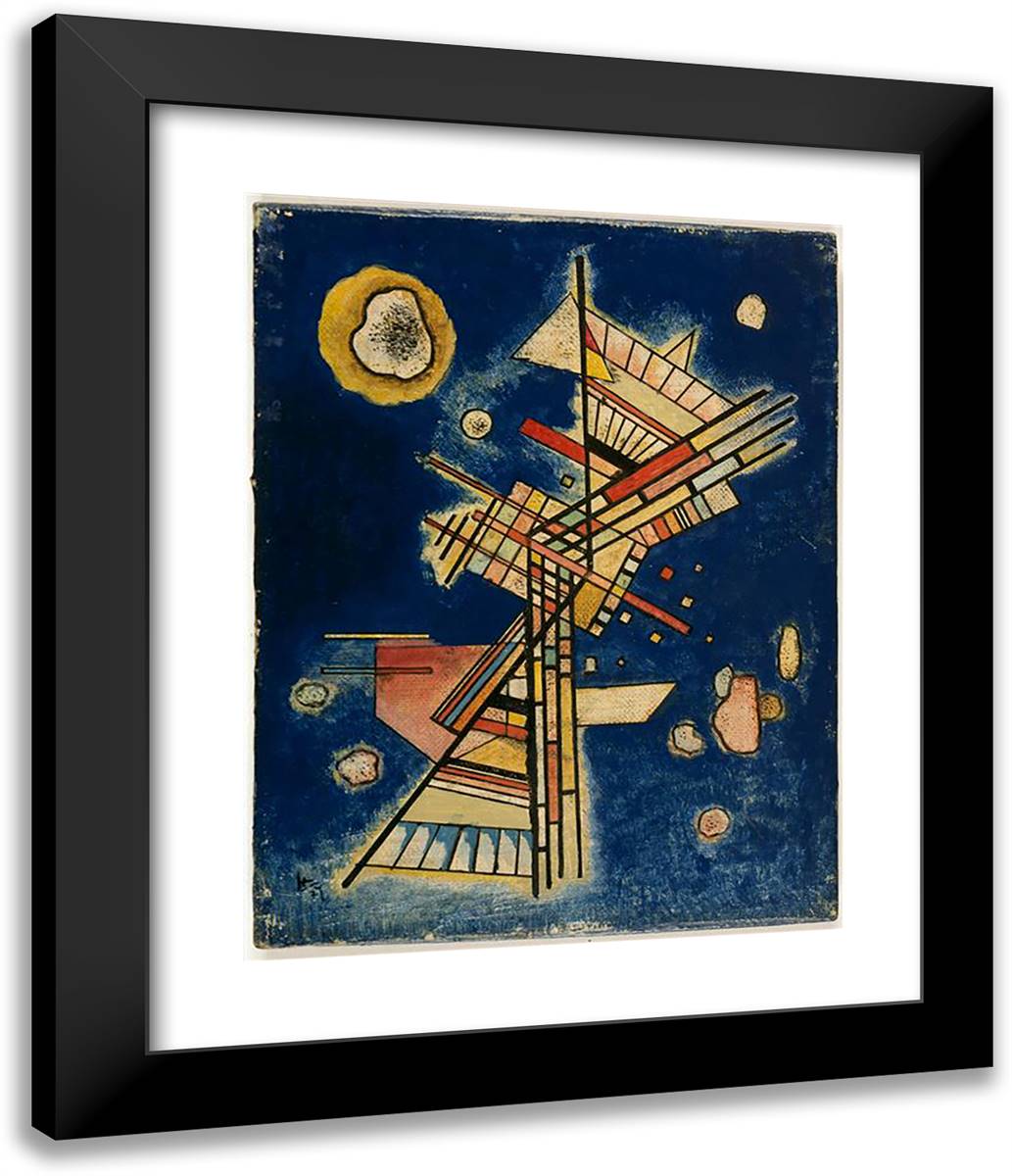 Dark Freshness 20x24 Black Modern Wood Framed Art Print Poster by Kandinsky, Wassily