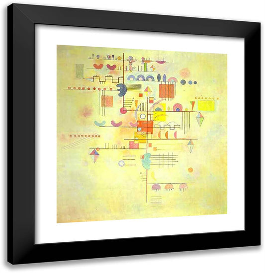 Gentle Accent 20x21 Black Modern Wood Framed Art Print Poster by Kandinsky, Wassily