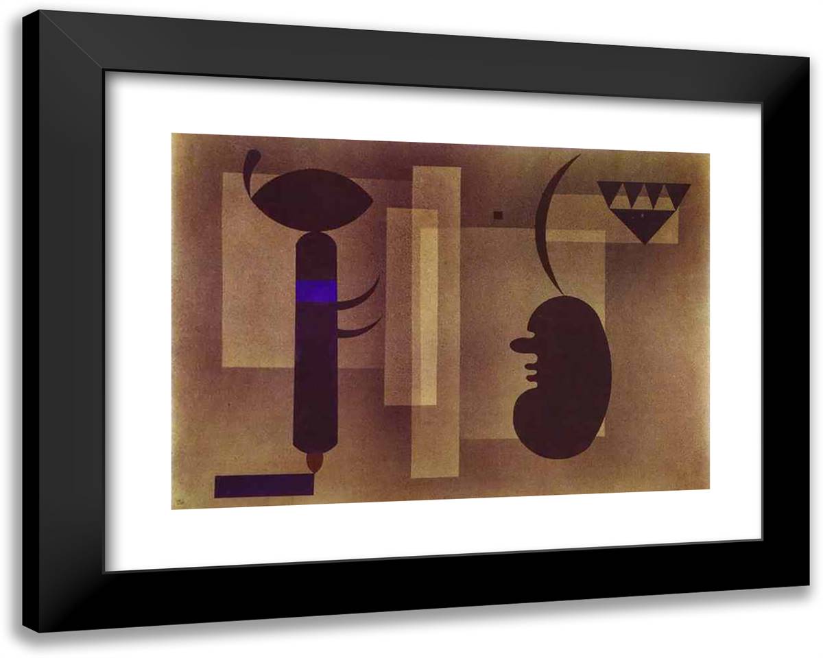 Gloomy Situation 24x19 Black Modern Wood Framed Art Print Poster by Kandinsky, Wassily