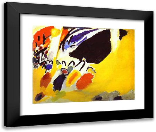 Impression III (Concert) 24x20 Black Modern Wood Framed Art Print Poster by Kandinsky, Wassily