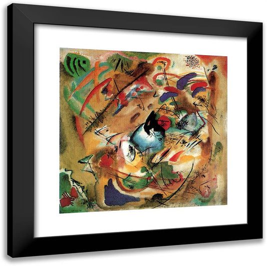 Improvisation (Dreamy) 20x20 Black Modern Wood Framed Art Print Poster by Kandinsky, Wassily